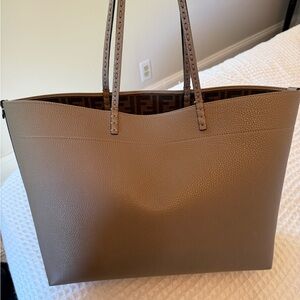 Fendi Roll Tote Medium- Dove Gray